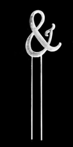 Silver Metal Topper - & Symbol - Click Image to Close